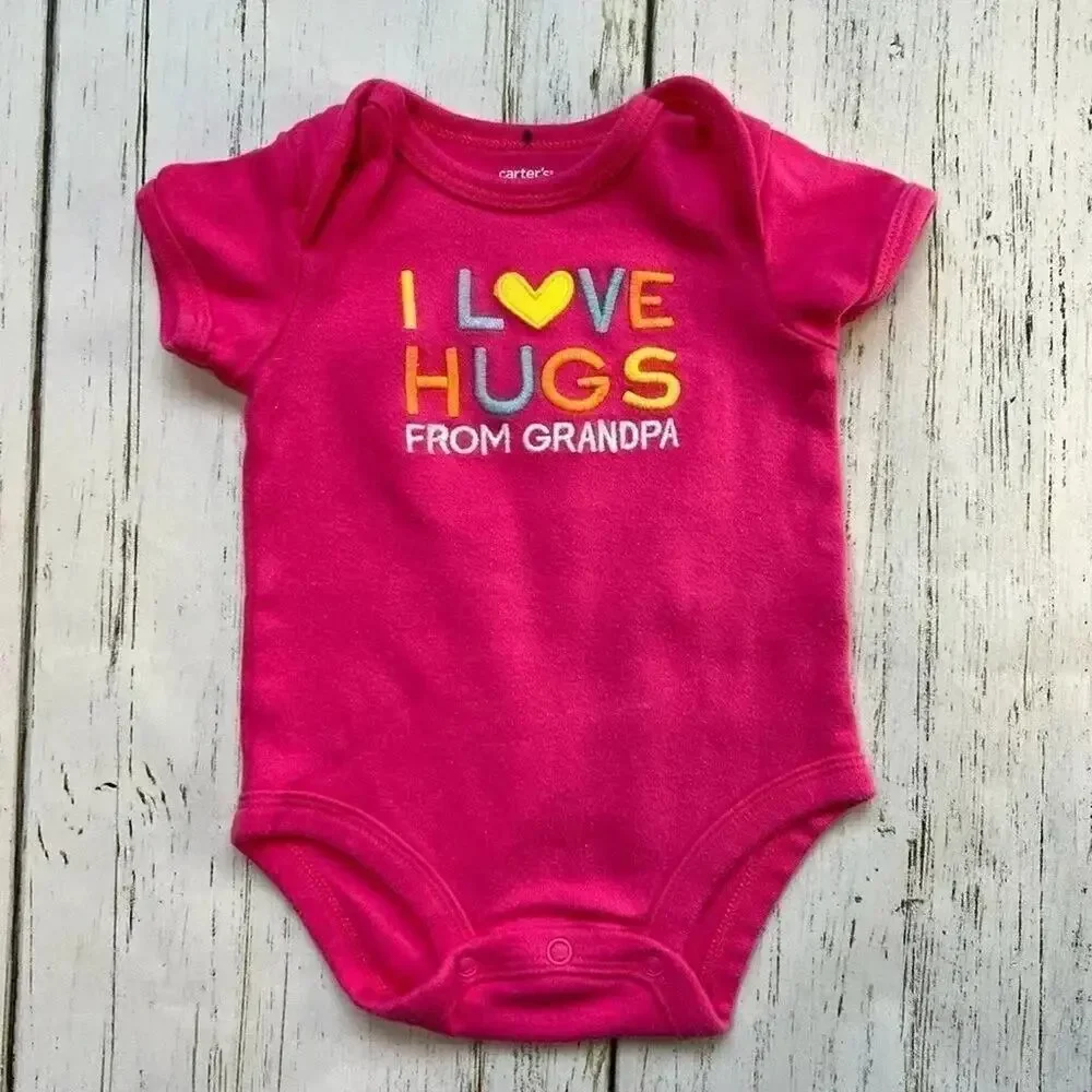 Carter’s bundle pink, striped bodysuits baby girl Size 3 months